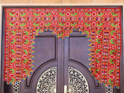 Traditional Embroidery Toran for Temple Decoration