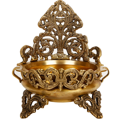 Brass Urli Bowl Showpiece for Floating Flowers