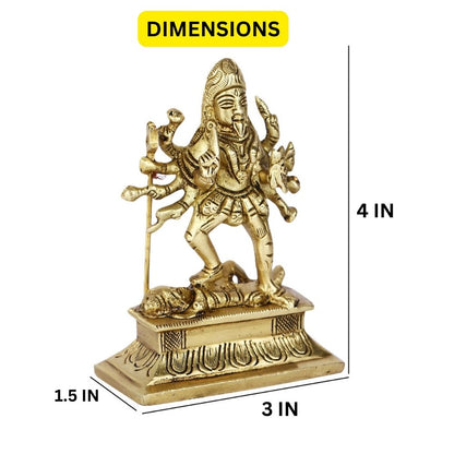 Goddess Kali/Kalka Maa Rudra Avatar Sculpture Brass Statue Dbs107