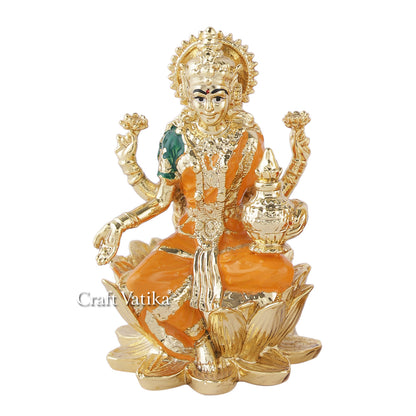 Gold Plated Statue of Lakshmi Murti Statue - Diwali Idol