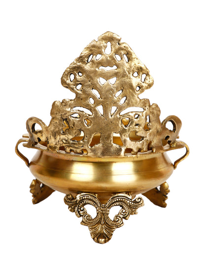 Brass Urli Bowl Showpiece for Floating Flowers