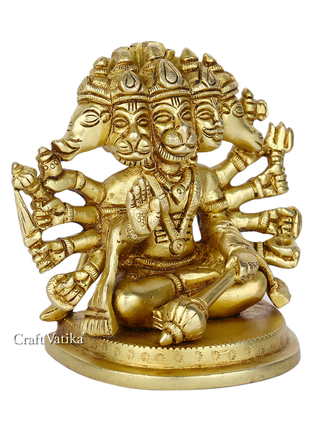 Panchmukhi Hanuman Idol In Sitting Position Worship Statue Hbs129