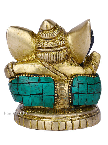 Lord Ganesh Sitting Brass Idol, Gts203