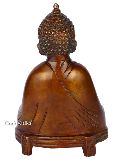 Brass Meditating Buddha Idol Showpiece Tealight Candle Holder Bbs289
