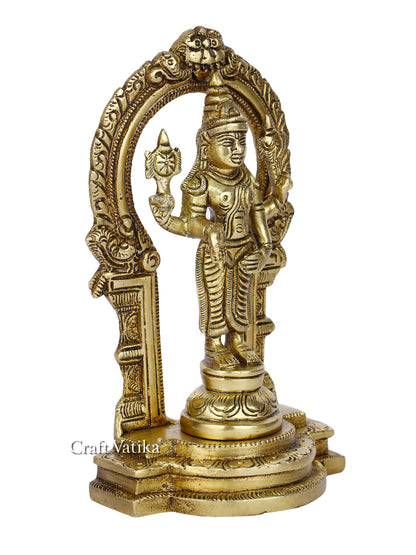 Goddess Lakshmi Standing Posture Brass Statue Lbs119