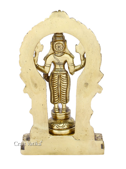 Goddess Lakshmi Standing Posture Brass Statue Lbs119