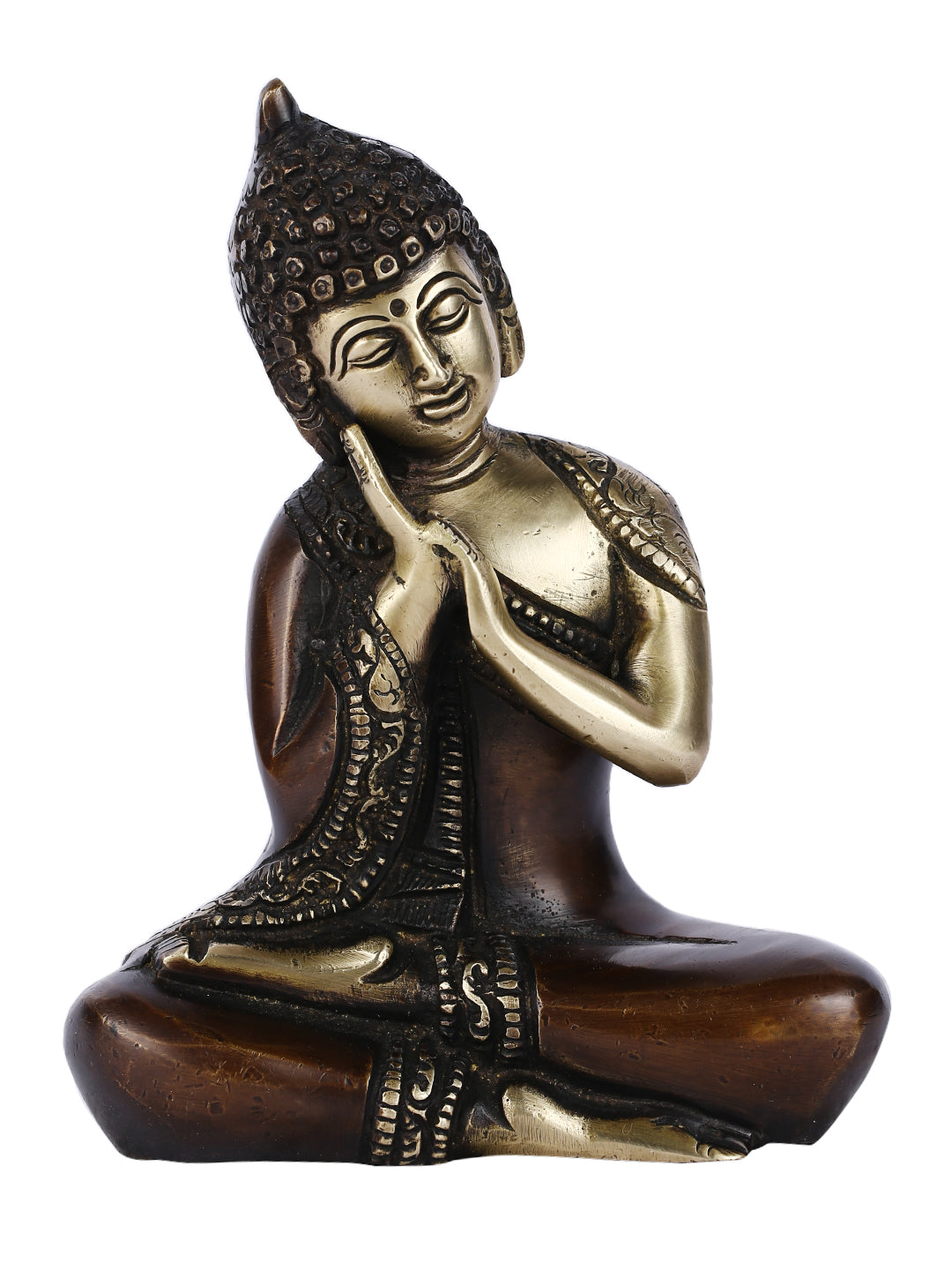 Brass Resting Gautam Buddha Idol Showpiece Bbs265