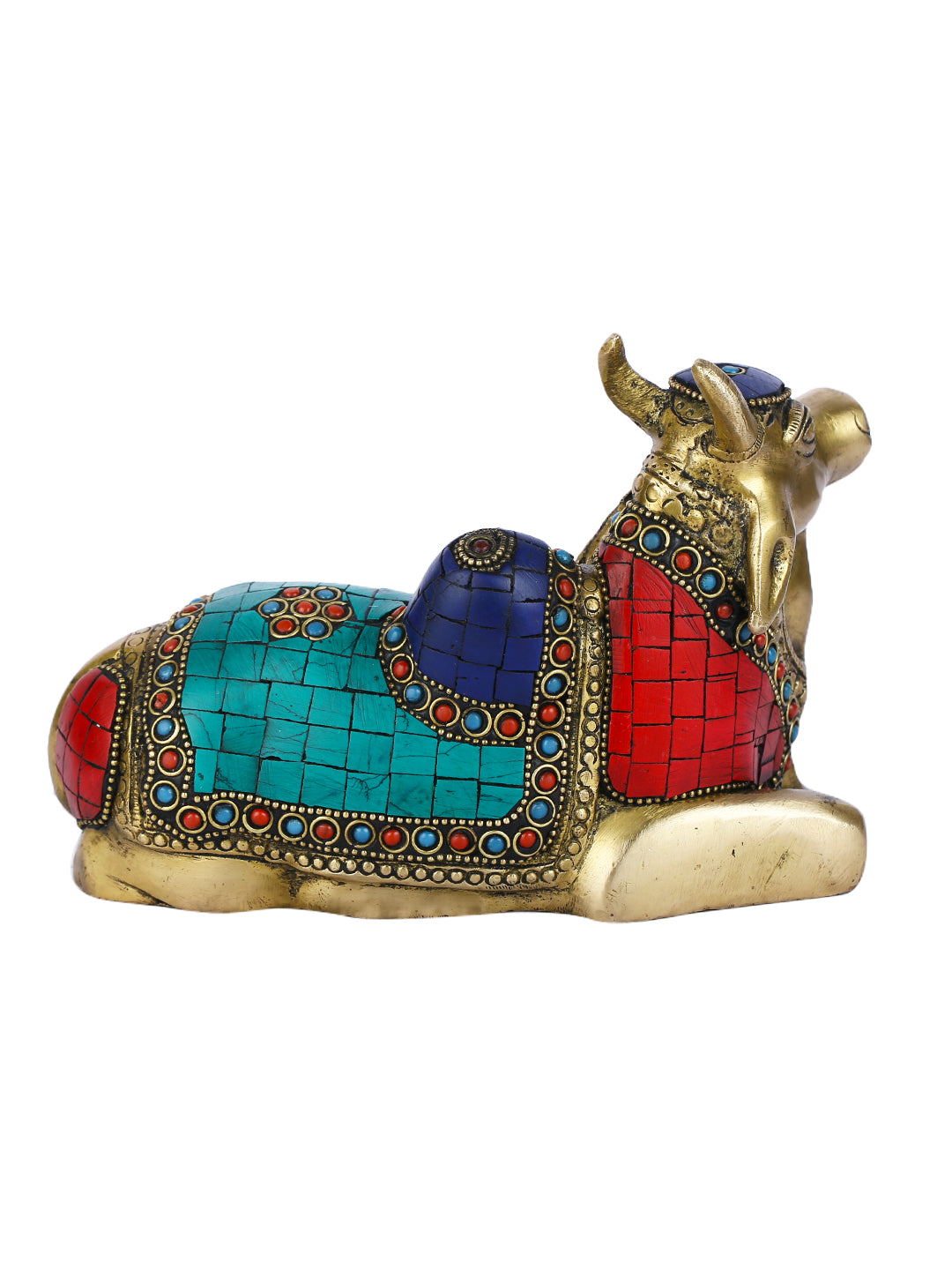 Divine Nandi Bull Brass Statue For Worship & Decor Coats107