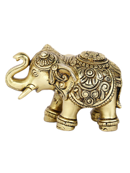Trunk Up Elephant Brass Decorative Showpiece Dfbs222