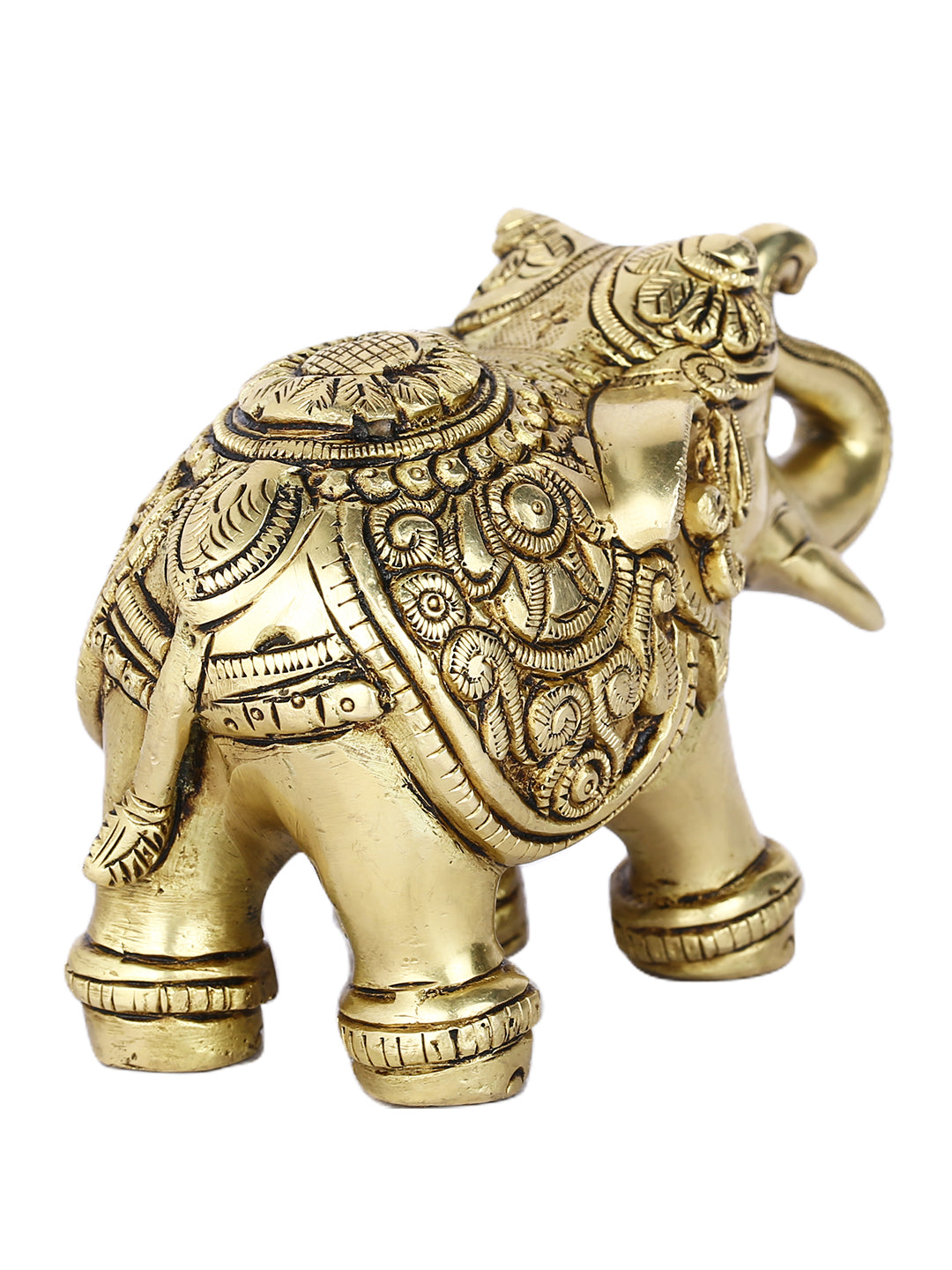 Trunk Up Elephant Brass Decorative Showpiece Dfbs222