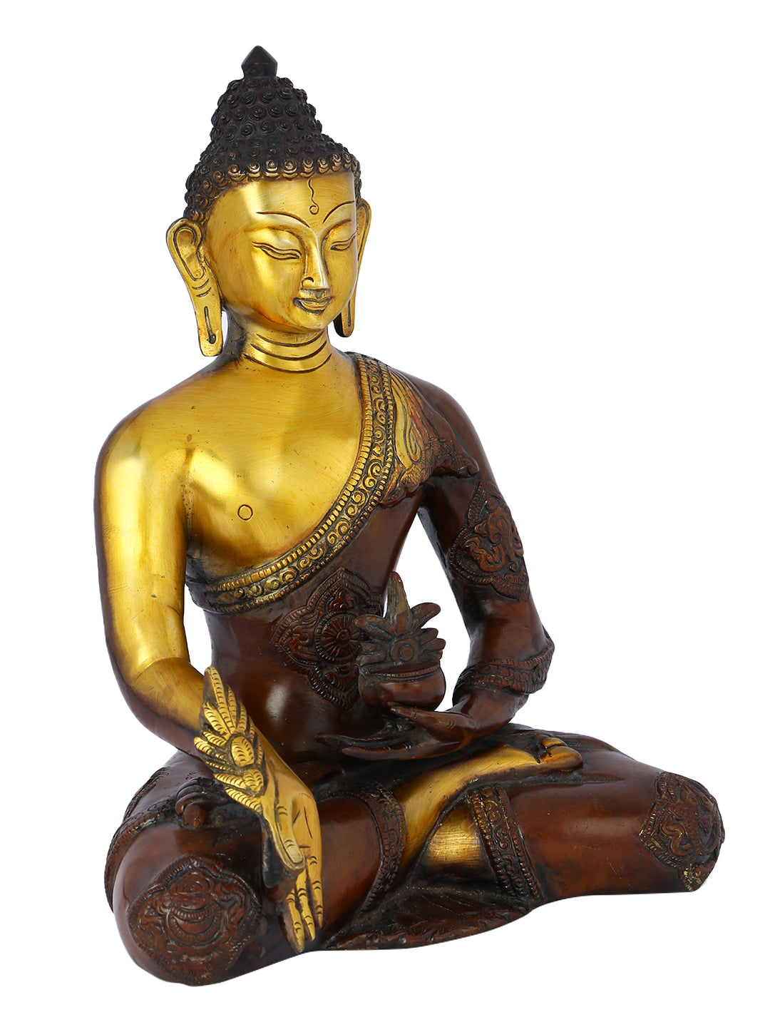 Sitting Bhumisparsa Buddha Idol Showpiece Statue Bbs300
