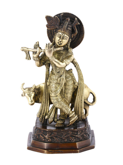 Brass Lord Krishna Idol Kbs130