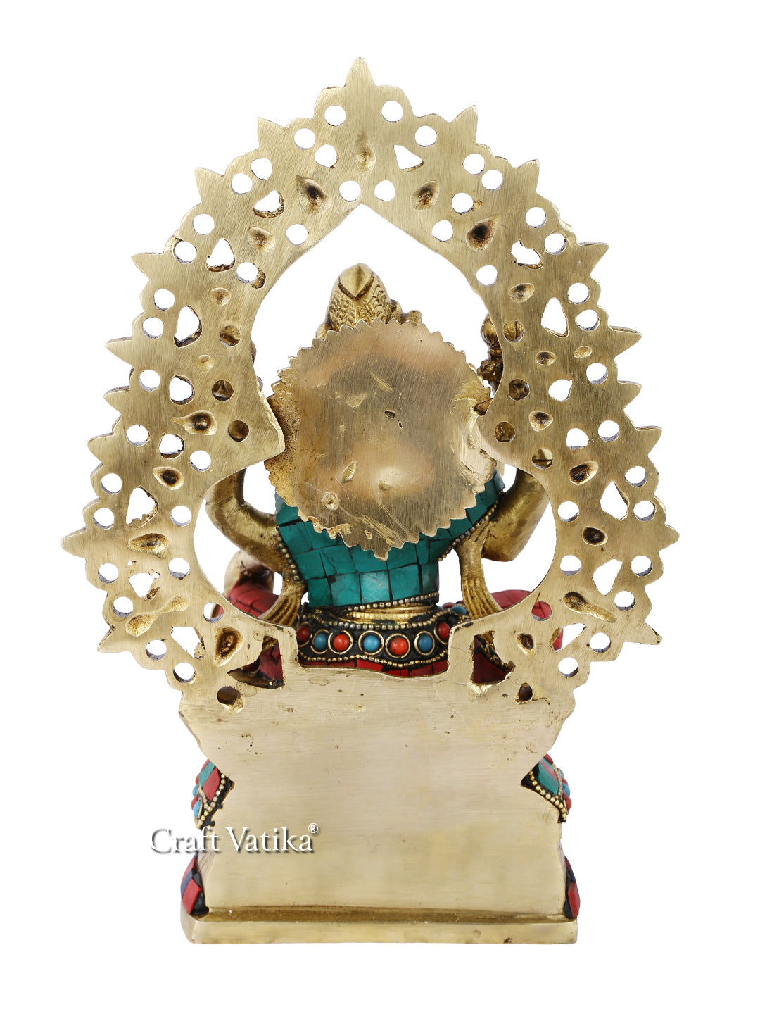 Lakshmi Ji Statue Sitting On Singhasan Decorative Showpiece Lts117