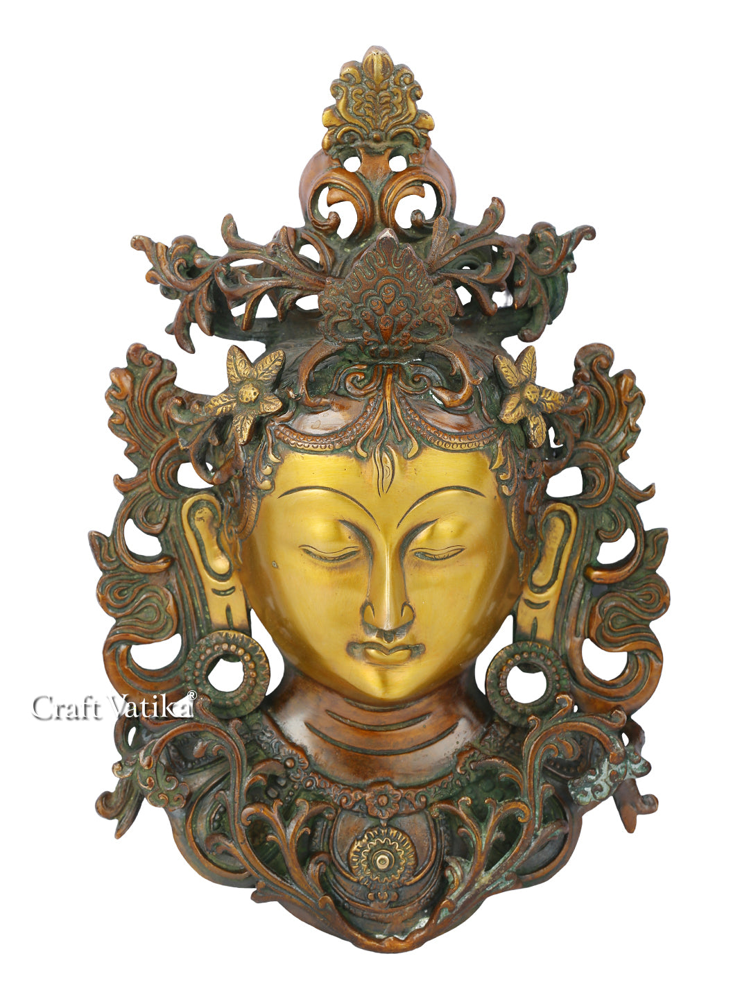 Brass Tara Buddha Idol Wall Hanging Showpiece Btw104