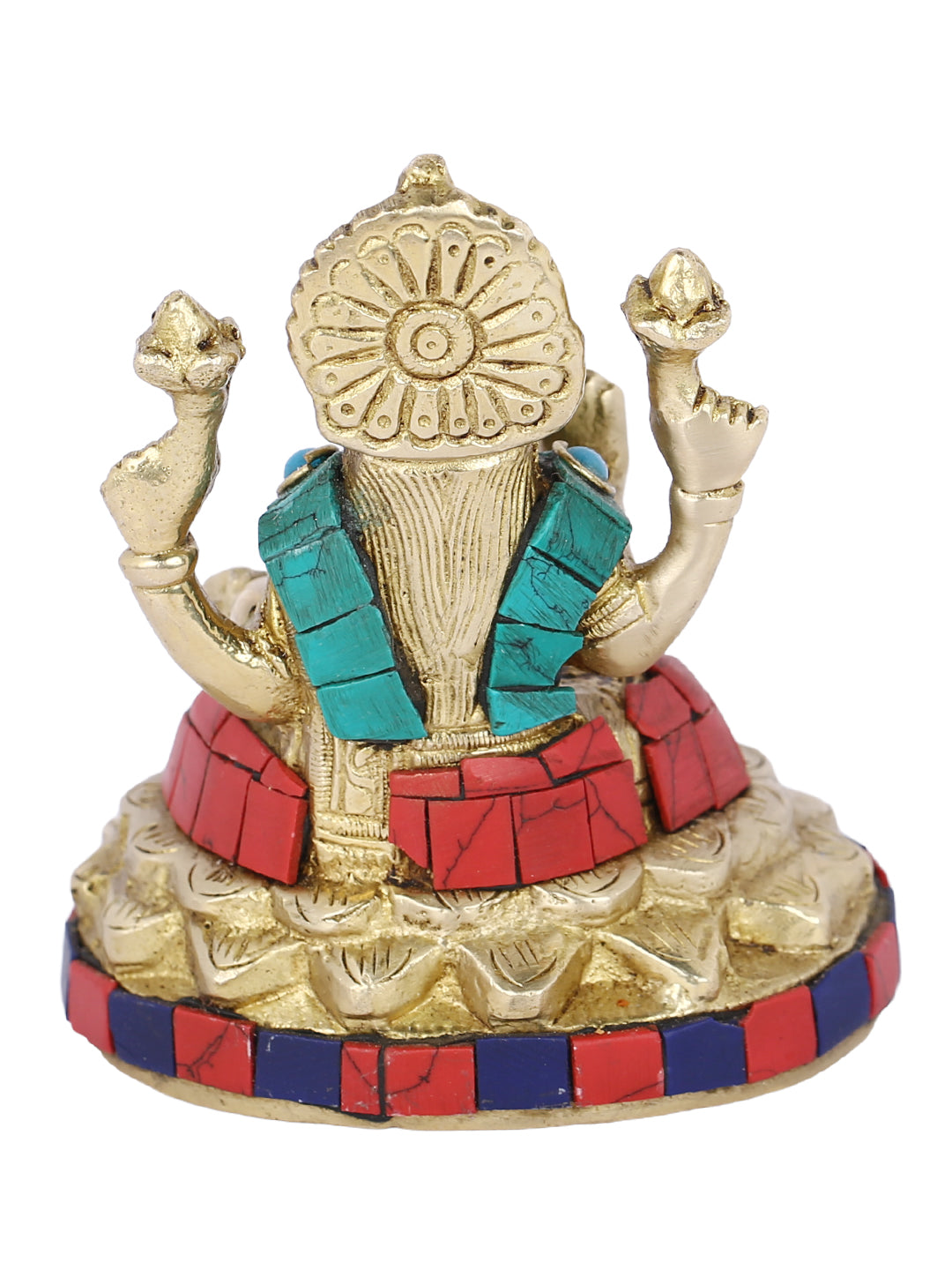 Sitting Laxmi Ganesh Brass Idol Murti Statue Lgbs112