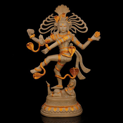 Brass Nataraja Shiva Sculpture With Golden Finish Statue