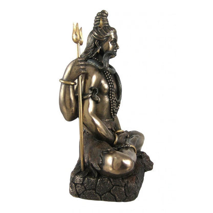 Lord Shiva Bronze Statue Shiv Padmasana Sitting Idol
