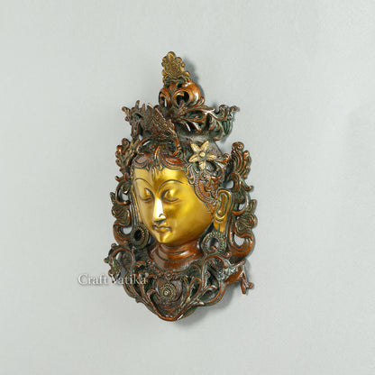 Brass Tara Buddha Idol Wall Hanging Showpiece Btw104