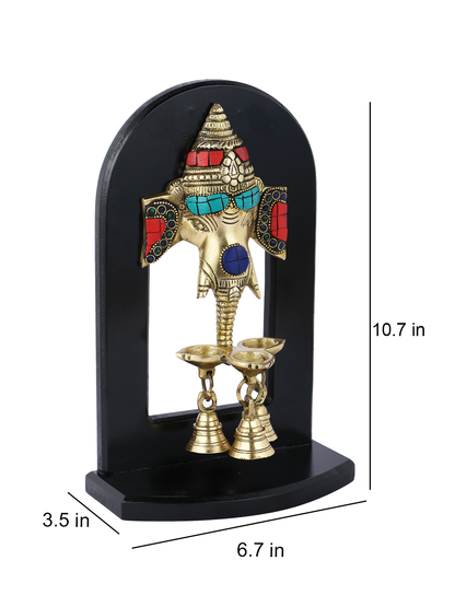 Handwork Ganesha Wall Hanging With Oil Lamp Gbw124