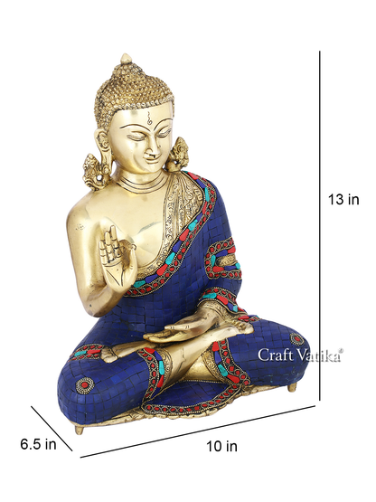 Blessing Sculpture Of Abhaya Buddha Brass Statue Bts211