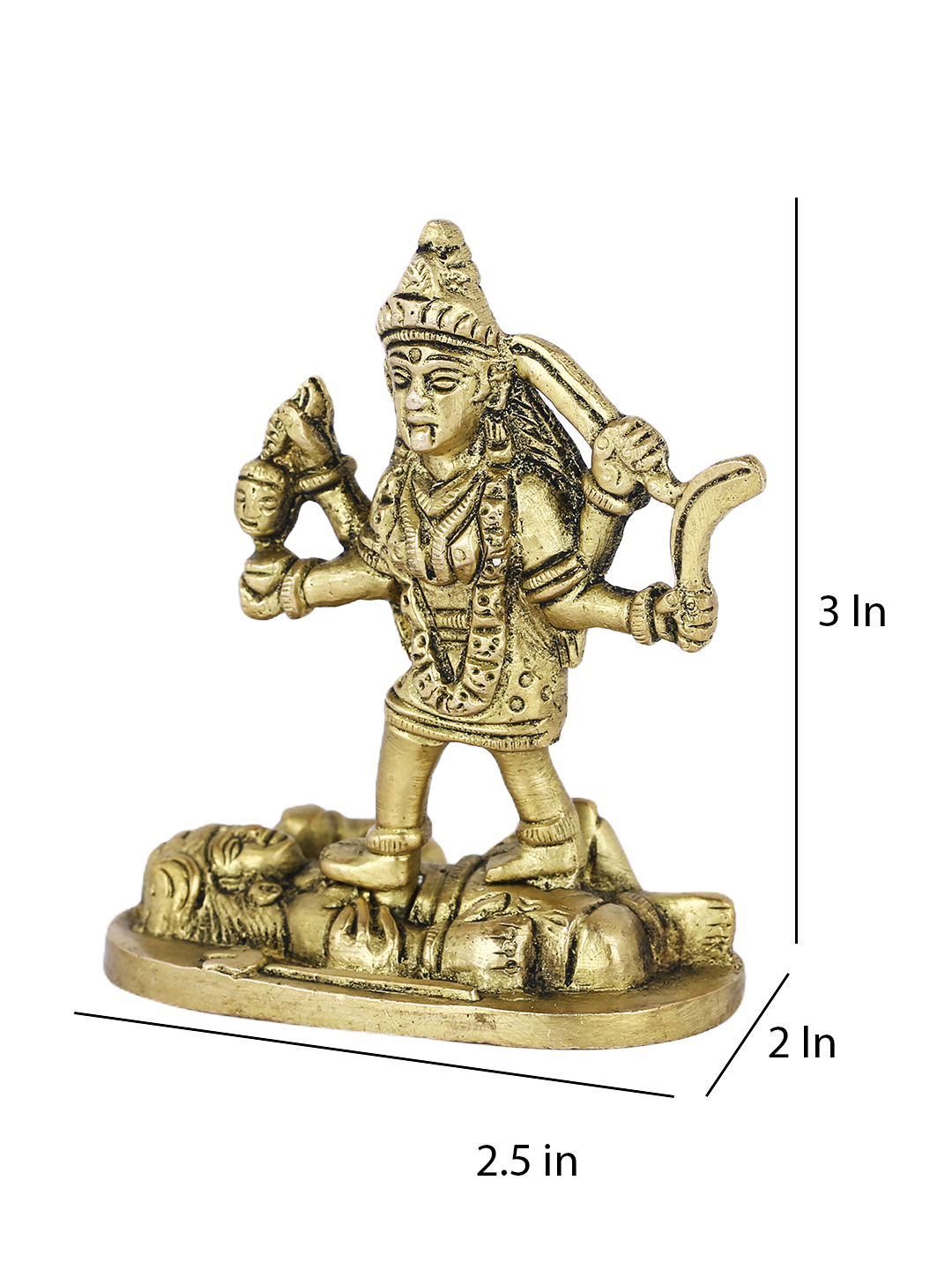 Maa Kali Devi Statue On Shiva Sculpture Home Office Puja Gifts