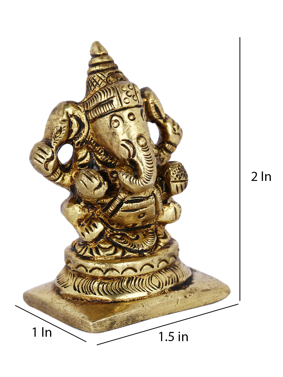 Mini Blessing Ganesh Brass Statue Gbs199